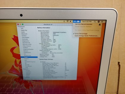 we have added actual images to this listing of the Apple MacBook Air you would receive. Clean install of 10.15.7 (Catalina) Operating system. May have some minor scratches/dents/scuffs. OSX Default Password: 123456. [ What is included: Apple MacBook Air + Power Cord + 30-Day Warranty Included ]Item Specifics: MPN : MD231LL/AUPC : N/ABrand : AppleProduct Family : MacBook AirRelease Year : Mid 2012Screen Size : 13-inchProcessor Type : Intel Core i5Processor Speed : 1.8GHz Dual-CoreMemory : 4GB 1600MHz DDR3Storage : 128GB Flash SSDOperating System : 10.15.7 OS X CatalinaColor : SilverType : Laptop - 3