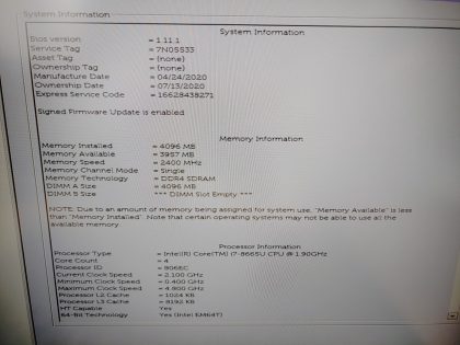 **MISSING FAN** Tested and Working as it should. Boots to the BIOs. May have a few minor cosmetic scratches/scuffs. For your help