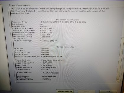 but still works as it should. The "Insert" key is missing (View image 4). There is a small scratch in the upper right edge of the screen (View image 9). Tested and Working as it should. Boots to the BIOs. May have a few minor cosmetic scratches/scuffs. For your help