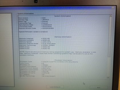 **NO OS** Front corner of the Lid and Palmrest/Base is damaged (View images 7-9). Battery States "GOOD" but DOES NOT hold a charge for long. Boots to the BIOs. Screen is in good condition! May have a few minor cosmetic scratches/scuffs.& ;**NO POWER ADAPTER INCLUDED**  For your help