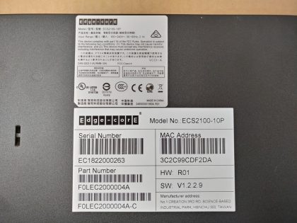 Good condition! Tested and pulled from a working environment! **POWER CORD INCLUDED**Item Specifics: MPN : ECS2100-10PUPC : N/AType : Ethernet SwitchForm Factor : Rack-MountableBrand : Edge-CoreModel : ECS2100-10PNetwork Management Type : Fully ManagedNumber of LAN Ports : 10Number of WAN Ports : 2Ethernet Technology : Gigabit Ethernet (1000-Mbit/s) - 11