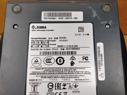 Good Condition! There is some minor scratches/scuffs from normal use. Tested and pulled from a working environment! **POWER ADAPTER INCLUDED**Item Specifics: MPN : GX420dUPC : N/ATechnology : ThermalPrinter Type : Direct ThermalOutput Type : Black / WhiteBrand : ZebraModel : GX420d / GX42-202412-000Product Line : Zebra GPrint Speed : Up to 6"/152 mm per secondType : Label PrinterScanning Resolution : 203 dpi (8 dots/mm) - 10