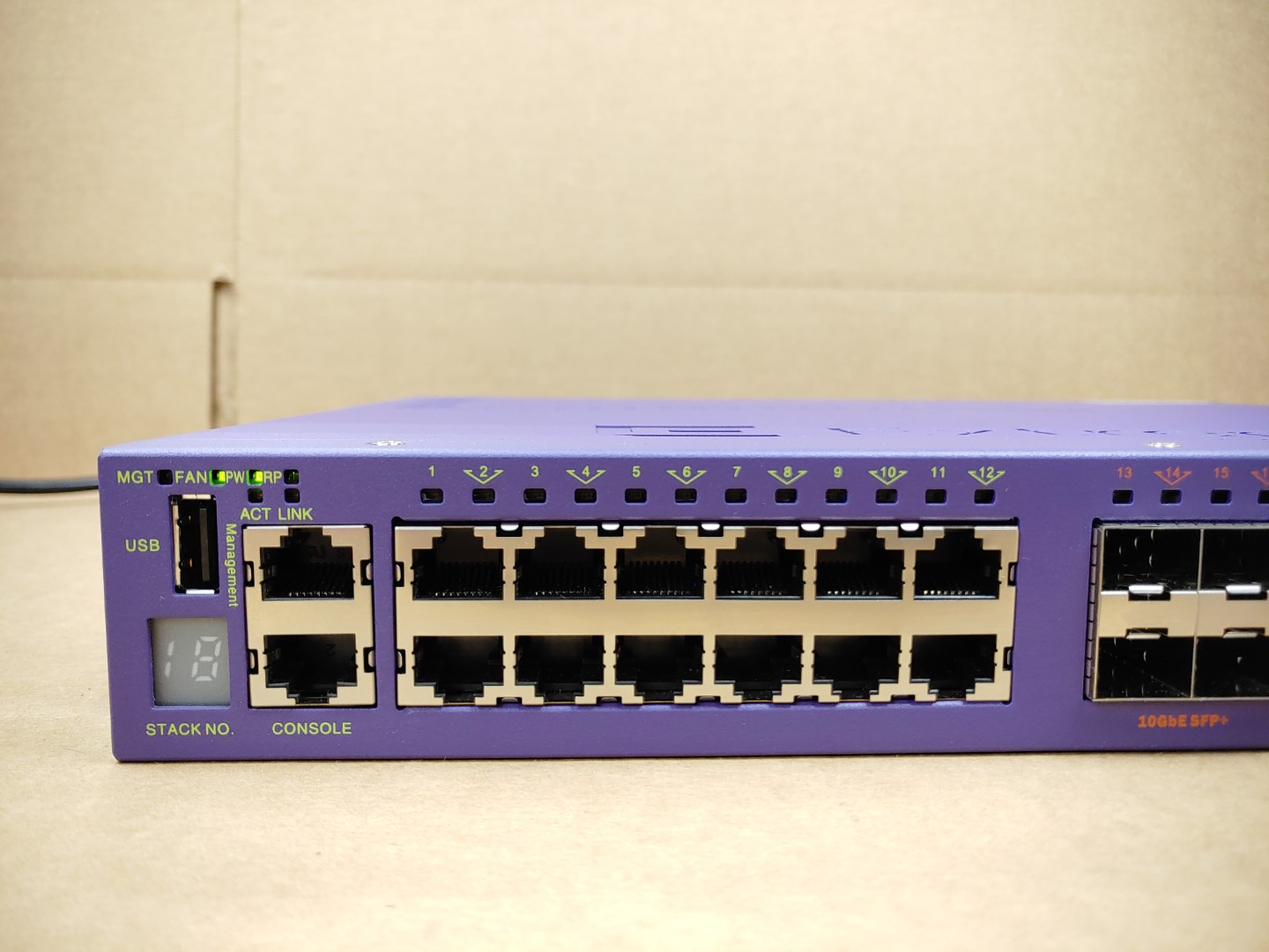 Good Condition! Tested and pulled from a working environment. **NO POWER CORD INCLUDED**Item Specifics: MPN : X440-G2-12p-10GE4UPC : N/AType : Ethernet SwitchForm Factor : Rack-MountableBrand : Extreme NetworksModel : X440-G2-12p-10GE4Network Management Type : Fully ManagedLayer : 3Number of LAN Ports : 12Network Connectivity : Wired-Ethernet (RJ-45)Max. Data Transfer Rate : 1 GbpsEthernet Technology : Gigabit Ethernet (1000-Mbit/s)Network Type : ATA over Ethernet - 2