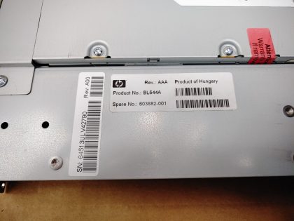 **UNTESTED / AS-IS** Fan looks to be damaged and the metal housing around the fan is bent (View image 9). Item Specifics: MPN : 603882-001UPC : N/AType : External Tape DriveFormat : LTO-5Brand : HPModel : AQ293B#103 / 603882-001 - 7