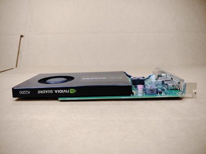 Great Condition! Tested and pulled from a working environment! Item Specifics: MPN : Quadro K2200UPC : N/AChipset/GPU Manufacturer : NVIDIABrand : NvidiaChipset/GPU Model : NVIDIA Quadro K2200Compatible Port/Slot : PCI Express 2.0 x16Memory Size : 4 GBConnectors : DisplayPort