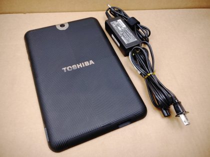 Good condition! Theres a few scuffs around the edges. **POWER ADAPTER INCLUDED**Item Specifics: MPN : Thrive AT100UPC : N/ABrand : ToshibaType : TabletProduct Line : ThriveOperating System : Android 4.0.4Screen Size : 10"Storage Capacity : 32GB + 4GB Micro SDColor : BlackModel : Thrive AT100Network : N/AConnectivity : Wi-Fi / BluetoothInternet Connectivity : Wi-Fi - 6