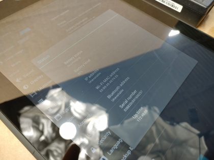 Good condition! Theres a few scuffs around the edges. **POWER ADAPTER INCLUDED**Item Specifics: MPN : Thrive AT100UPC : N/ABrand : ToshibaType : TabletProduct Line : ThriveOperating System : Android 4.0.4Screen Size : 10"Storage Capacity : 32GB + 4GB Micro SDColor : BlackModel : Thrive AT100Network : N/AConnectivity : Wi-Fi / BluetoothInternet Connectivity : Wi-Fi - 10