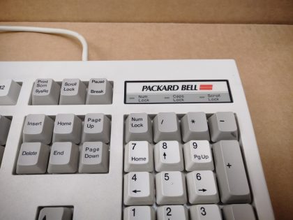 Good condition! Missing one rubber foot on the bottom. There is a small dent in the metal bottom. Tested and working as it should! Item Specifics: MPN : 5139UPC : N/AKeyboard/Keypad : QWERTYType : KeyboardConnectivity : WiredInterface : PS/2Brand : Packard BellModel : 5139Vintage : YES - 2