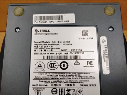 Good Condition! There is some minor scratches/scuffs from normal use. Tested and pulled from a working environment! **POWER ADAPTER INCLUDED**Item Specifics: MPN : GX420dUPC : N/ATechnology : ThermalPrinter Type : Direct ThermalOutput Type : Black / WhiteBrand : ZebraModel : GX420d / GX42-202412-000Product Line : Zebra GPrint Speed : Up to 6"/152 mm per secondType : Label PrinterScanning Resolution : 203 dpi (8 dots/mm) - 11