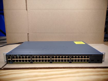 Good Condition! Tested and pulled from a working environment! **NO POWER CORD INCLUDED**Item Specifics: MPN : WS-C2960X-48TD-LUPC : N/AType : Ethernet SwitchForm Factor : Rack-MountableBrand : CiscoModel : WS-C2960X-48TD-LNetwork Management Type : Fully ManagedNumber of LAN Ports : 48 - 1
