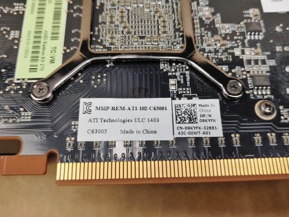 Excellent condition! Tested and pulled from a working machine.Item Specifics: MPN : Radeon R9 270UPC : N/AChipset/GPU Manufacturer : AMDBrand : DellChipset/GPU Model : AMD Radeon R9 270Compatible Port/Slot : PCI Express x16APIs : DirectX 12Connectors : Display Port / HDMI / DVIMemory Type : GDDR5Type : Video CardCooling Component(s) Included : Fan w/ Heatsink - 8