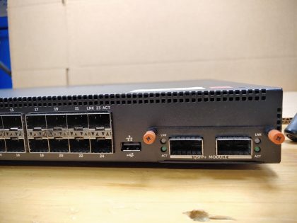 Good Condition! Tested and pulled from a working environment. May have some minor cosmetic scratches/scuffs from normal use. **NO POWER CORDS INCLUDED** Item Specifics: MPN : JH9TWUPC : N/AType : Ethernet SwitchForm Factor : Rack-MountableBrand : DellModel : N4032FNetwork Management Type : Fully ManagedProduct Line : EnterpriseNumber of LAN Ports : 24Network Connectivity : SFPMax. Data Transfer Rate : 40 GbpsEthernet Technology : 10 Gigabit Ethernet (10000-Mbit/s)Maximum LAN Data Rate : 10 Gbps - 3