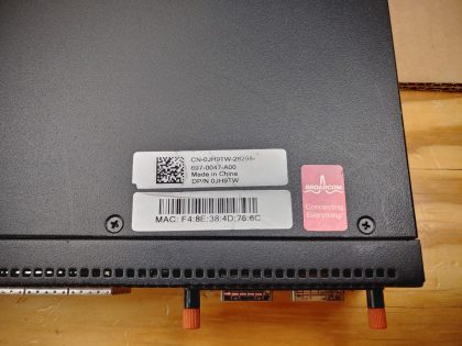 Good Condition! Tested and pulled from a working environment. May have some minor cosmetic scratches/scuffs from normal use. **NO POWER CORDS INCLUDED** Item Specifics: MPN : JH9TWUPC : N/AType : Ethernet SwitchForm Factor : Rack-MountableBrand : DellModel : N4032FNetwork Management Type : Fully ManagedProduct Line : EnterpriseNumber of LAN Ports : 24Network Connectivity : SFPMax. Data Transfer Rate : 40 GbpsEthernet Technology : 10 Gigabit Ethernet (10000-Mbit/s)Maximum LAN Data Rate : 10 Gbps - 10