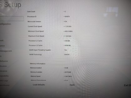 There is signs of liquid spill on the board (View image 8). The touchpad click does not work. The right shift key is stuck down and not springy. Missing all screws to the bottom plate. Screen is in good condition
