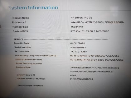 There is some very light wear on the screen from the keyboard. Tested and Working. Boots to the BIOs. May have a few minor cosmetic scratches/scuffs. For your help