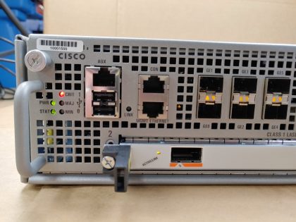Good condition! Tested and pulled from a working environment! **NO POWER CORD INCLUDED**Item Specifics: MPN : ASR1002-XUPC : N/AForm Factor : Rack-MountableBrand : CiscoModel : ASR1002-X V06Network Connectivity : Wired-Ethernet (RJ-45)Type : Aggregation Services RouterNetwork Type : ATA over EthernetNumber of LAN Ports : 6 - 2