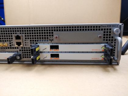 Good condition! Tested and pulled from a working environment! **NO POWER CORD INCLUDED**Item Specifics: MPN : ASR1002-XUPC : N/AForm Factor : Rack-MountableBrand : CiscoModel : ASR1002-X V06Network Connectivity : Wired-Ethernet (RJ-45)Type : Aggregation Services RouterNetwork Type : ATA over EthernetNumber of LAN Ports : 6 - 3