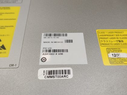 Good condition! Tested and pulled from a working environment! **NO POWER CORD INCLUDED**Item Specifics: MPN : ASR1002-XUPC : N/AForm Factor : Rack-MountableBrand : CiscoModel : ASR1002-X V06Network Connectivity : Wired-Ethernet (RJ-45)Type : Aggregation Services RouterNetwork Type : ATA over EthernetNumber of LAN Ports : 6 - 5