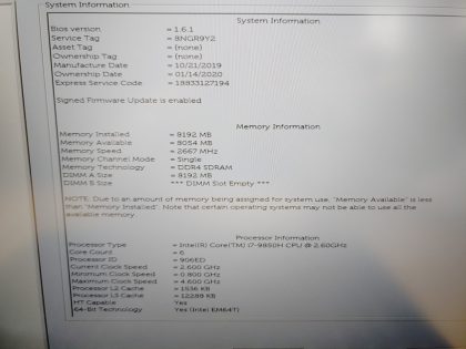 Missing mouse cover in the middle of the keyboard (View image 4). Tested and Working. Boots to the BIOs. May have a few minor cosmetic scratches/scuffs. For your help