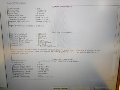 we have added actual images to this listing of the Dell Latitude you would receive. **NO POWER ADAPTER / NO SSD or HDD/CABLE  / NO OS/ NO BATTERY or CABLE**Item Specifics: MPN : Latitude 5501UPC : N/AType : LaptopBrand : DellProduct Line : LatitudeModel : Latitude 5501Operating System : N/AScreen Size : 15.6" Processor Type : Intel Core i7-9850H 9th GenProcessor Speed : 2.60GHzGraphics Processing Type : Intel(R) UHD GraphicsMemory : 8GBHard Drive Capacity : N/A - 5