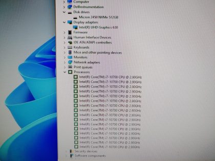 we have added actual images to this listing of the Dell Vostro you would receive. Clean install of Windows 11 Pro Operating system. May have some minor scratches/dents/scuffs. [ What is included: Dell Vostro + Power Cord + HDMI Cable + 30-Day Warranty Included ]Item Specifics: MPN : Vostro 3888UPC : N/ABrand : DellProduct Line : VostroModel : Vostro 3888Operating System : Windows 11 Pro x64Screen Size : N/AProcessor Type : Intel Core i7-10700 10th GenProcessor Speed : 2.90GHz / 2.90GHzGraphics Processing Type : Intel(R) UHD Graphics 630Memory : 16GBHard Drive Capacity : 512GB NVMe SSDType : Desktop - 2