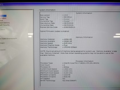 The screen has a good amount of wear and scratches (View image 8). Tested and Working. Boots to the BIOs. May have a few minor cosmetic scratches/scuffs. For your help