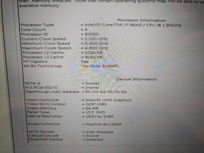 but the touch still works. The antenna cables look to be slightly fraid (View image 10). There is a hairline crack in the plastic by the sc slot. Tested and Working. Boots to the BIOs. May have a few minor cosmetic scratches/scuffs. For your help
