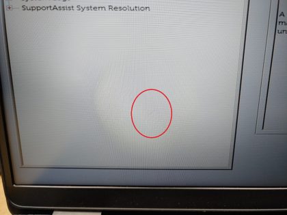 There is some very light wear on the screen from the keyboard/palmrest (View image 8). Also a tiny thin scratch less then an inch long (View image 9). The back corner of the lid/palmrest is blemshed (View image 10).  Tested and Working. Boots to the BIOs. May have a few minor cosmetic scratches/scuffs. For your help