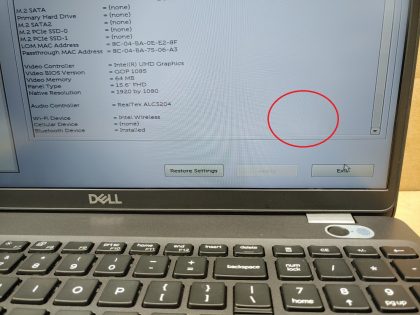 There is a faint white spot on the right side of the screen (View image 9). Tested and Working. Boots to the BIOs. May have a few minor cosmetic scratches/scuffs. For your help