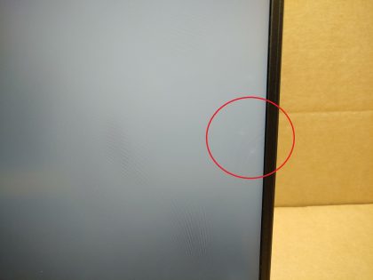 There is 2 tiny pressure marks on the right edge of the screen (View image 9). The corner of the bottom plate is broke off (View image 7). Tested and Working. Boots to the BIOs. May have a few minor cosmetic scratches/scuffs. For your help
