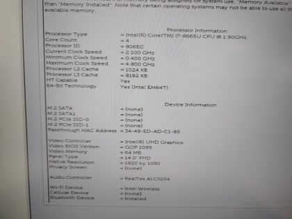 also has paint on it as well (View image 10). thwe left and right side of thew laptop is scuffed and scratched up. The bottom is missing both rubber strips. Tested and Working. Boots to the BIOs. May have a few minor cosmetic scratches/scuffs. For your help