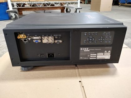 The metal is slightly bent out on top (View image 7). Good Condition! Tested and pulled from a working environment during an upgrade! **NO POWER CORD or CONTROLLER INCLUDED** May have minor cosmetic scratches/scuffs/dents from normal use. Item Specifics: MPN : EIP-UHS100UPC : N/ABrand : EIKIModel : EIP-UHS100Display Technology : 1-Chip DLPImage Aspect Ratio : 16:10Native Resolution : WUXGA 1920x1200Contrast Ratio : 2400:1Image Brightness : 8000 ANSI LumensLamp(s) Hours : 808H / 851HType : Projector - 3