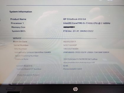 All the bottom base screws are missing (View image 6). Missing 1 key. Tested and Working. Boots to the BIOs. May have a few minor cosmetic scratches/scuffs. For your help
