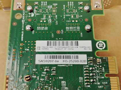 Good condition! Tested and pulled from a working environment!Item Specifics: MPN : 738191-001UPC : N/AType : Raid CardBrand : HPModel : 738191-001 / SAS9207-8ECompatible Port/Slot : PCI Express x8Network Port : SAS - 8