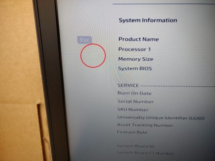 but stays in place with the screw (View image 10). There is a tiny pressure mark in the screen on the left side (View image 11). Tested and Working. Boots to the BIOs. May have a few minor cosmetic scratches/scuffs. For your help