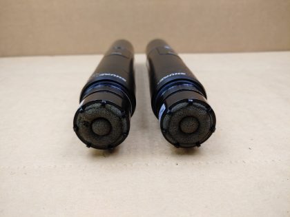 Tested for power on only. There is some writing engraved on the upper portion of the microphones. There is some hariline cracks around the top of the piece that screws on over the battery compartment. **NO AA BATTERIES INCLUDED**Item Specifics: MPN : PGX2 H6UPC : N/ABrand : SHUREType : Wireless MicrophoneModel : PGX2 H6 524-542MHzConnectivity : WirelessForm Factor : Hand Held / Stand Held - 6