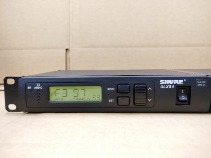 Tested and Pulled from a working environment! *NO POWER ADAPTERS INCLUDED*Item Specifics: MPN : ULXS4 J1UPC : N/ABrand : SHUREType : Microphone ReceiverModel : ULXS4 J1 554-590MHzConnectivity : WirelessMicrophone Form Factor : Handheld/Stand-Held - 1