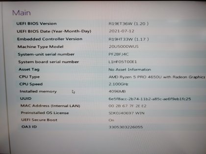 we have added actual images to this listing of the Lenovo ThinkPad you would receive.**NO POWER ADAPTER / NO SSD or HDD/CADDY/CABLE  / NO OS / NO RAM** Item Specifics: MPN : ThinkPad L14 Gen1UPC : N/AType : LaptopBrand : LenovoProduct Line : ThinkPadModel : ThinkPad L14 Gen1Operating System : N/AScreen Size : 14-inchProcessor Type : AMD Ryzen 5 PRO 4650UProcessor Speed : 2.10HGzGraphics Processing Type : Radeon GraphicsMemory : N/AHard Drive Capacity : N/A - 5