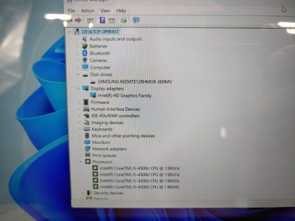 we have added actual images to this listing of the Microsoft Surface Pro you would receive. Clean install of Windows 11 Pro Operating system. May have some minor scratches/dents/scuffs.[ What is included: Microsoft Surface Pro ]Item Specifics: MPN : Surface Pro 3UPC : N/AType : LaptopBrand : MicrosoftProduct Line : SurfaceModel : Surface Pro 3Operating System : Windows 11 Pro x64Screen Size : 12.3" TouchscreenProcessor Type : Intel Core i5-4300U 4th GenProcessor Speed : 1.90GHz / 2.50GHzGraphics Processing Type : Intel(R) HD Graphics FamilyMemory : 4GBHard Drive Capacity : 128GB SSD - 3