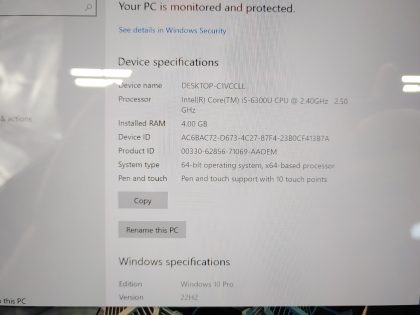 we have added actual images to this listing of the Microsoft Surface you would receive. Clean install of Windows 10 Pro Operating system. May have some minor scratches/dents/scuffs.[ What is included: Microsoft Surface  ]Item Specifics: MPN : Surface Pro 4UPC : N/AType : LaptopBrand : MicrosoftProduct Line : SurfaceModel : Surface Pro 4 / 1724Operating System : Windows 10 Pro x64Screen Size : 12.3" TouchscreenProcessor Type : Intel Core i5-6300U 6th GenProcessor Speed : 2.40GHz / 2.50GHzGraphics Processing Type : Intel(R) HD Graphics 520Memory : 4GBHard Drive Capacity : 128GB SSD - 3