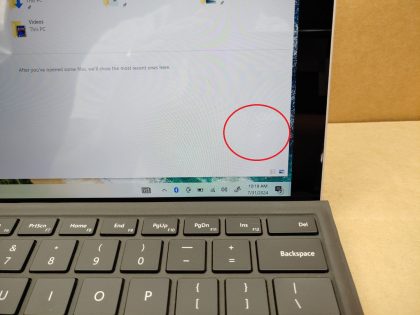 we have added actual images to this listing of the Microsoft Surface you would receive. Clean install of Windows 10 Pro Operating system. May have some minor scratches/dents/scuffs.[ What is included: Microsoft Surface + Power Adapter + 30-Day Warranty Included ]Item Specifics: MPN : 1724UPC : N/AType : LaptopBrand : MicrosoftProduct Line : SurfaceModel : Surface Pro 4Operating System : Windows 10 Pro x64Screen Size : 12.3" TouchscreenProcessor Type : Intel Core i5-6300U 6th GenProcessor Speed : 2.40GHz / 2.50GHzGraphics Processing Type : Intel(R) HD Graphics 520Memory : 4GBHard Drive Capacity : 128GB SSD - 3