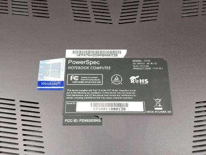 we have added actual images to this listing of the PowerSpec you would receive.**NO POWER ADAPTER / NO SSD or HDD/CADDY/CABLE  / NO OS / NO RAM** Item Specifics: MPN : PowerSpec 1710UPC : N/AType : LaptopBrand : PowerSpecProduct Line : GamingModel : PowerSpec 1710Operating System : N/AScreen Size : 17.3"Processor Type : Intel Core i7-7700HQ 7th GenProcessor Speed : 2.80GHzGraphics Processing Type : NVIDIA GeForce GTX 1070 / Intel(R) HD Graphics 630Memory : N/AHard Drive Capacity : N/A - 5