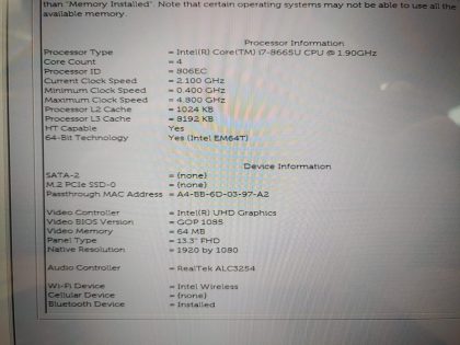 The bottom left corner of the screen/bezel is separating when its flipped into tablet mode (View image 8). The screen has wear from the keyboard/palmrest (View image 9). There is a small crack in the plastic by the SC slot (View image 10). Tested and Working. Boots to the BIOs. May have a few minor cosmetic scratches/scuffs. For your help