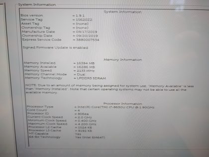 we have added actual images to this listing of the Dell Latitude you would receive.**NO POWER ADAPTER / NO SSD  / NO OS / NO BATTERY**Item Specifics: MPN : Dell Latitude 7390 2-in-1UPC : N/AType : LaptopBrand : DellProduct Line : LatitudeModel : Dell Latitude 7390 2-in-1Operating System : N/AScreen Size : 13.3" TouchscreenProcessor Type : Intel Core i7-8650U 8th GenProcessor Speed : 1.90GHz / 2.11GHzGraphics Processing Type : Intel(R) UHD Graphics 620Memory : 16GBHard Drive Capacity : N/A - 2