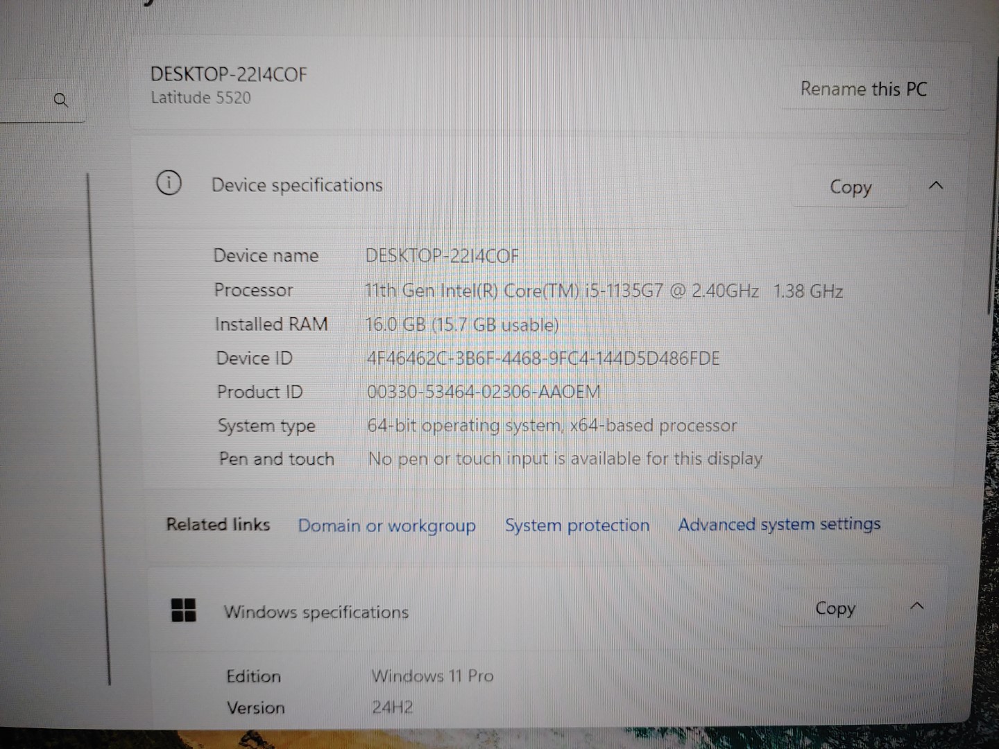 Dell Latitude 5520 15.6" Intel i5-1135G7✔16GB✔512GB✔Windows11Pro✔ *NO A/C* *READ - Image 9