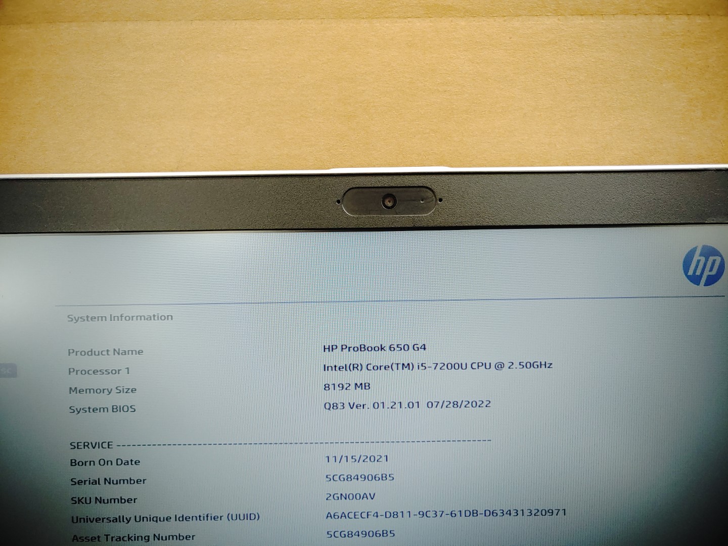 HP ProBook 650 G4 15.6" Intel i5-7200U✔8GB RAM✔ *NO HDD/NO OS/NO AC* - Image 8