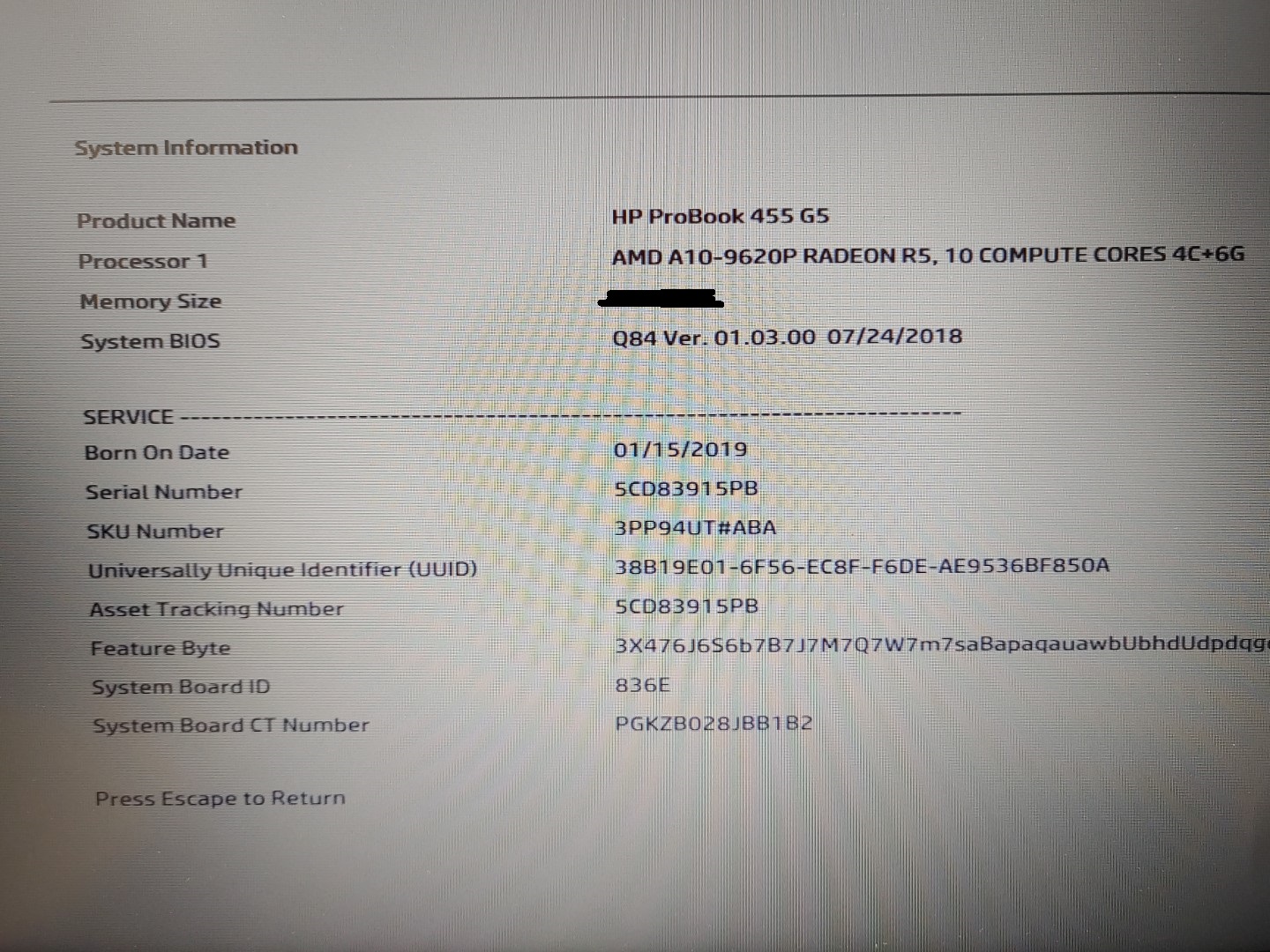 HP ProBook 455 G5 15.6" AMD A10-9620P✔ *NO RAM/NO HDD/NO AC* **READ** - Image 10