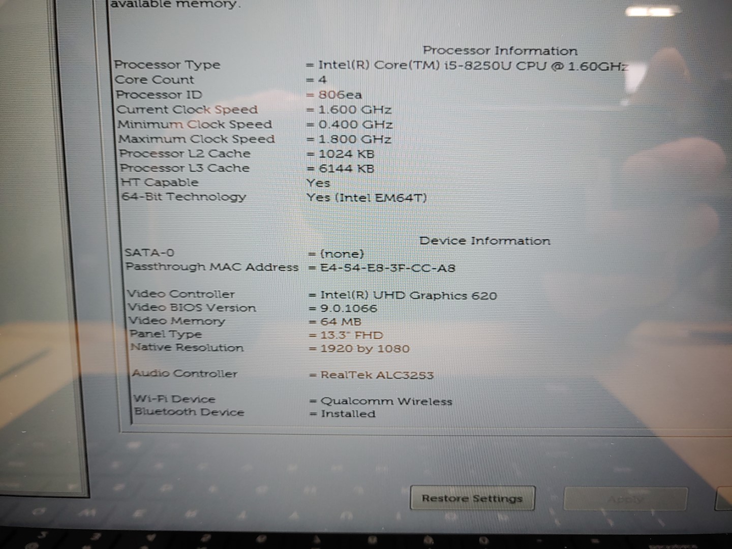 Dell Latitude 3390 2-in-1 13.3" i5-8250U✔ *NO BATT/NO RAM/NO HDD/NO AC* *READ** - Image 11