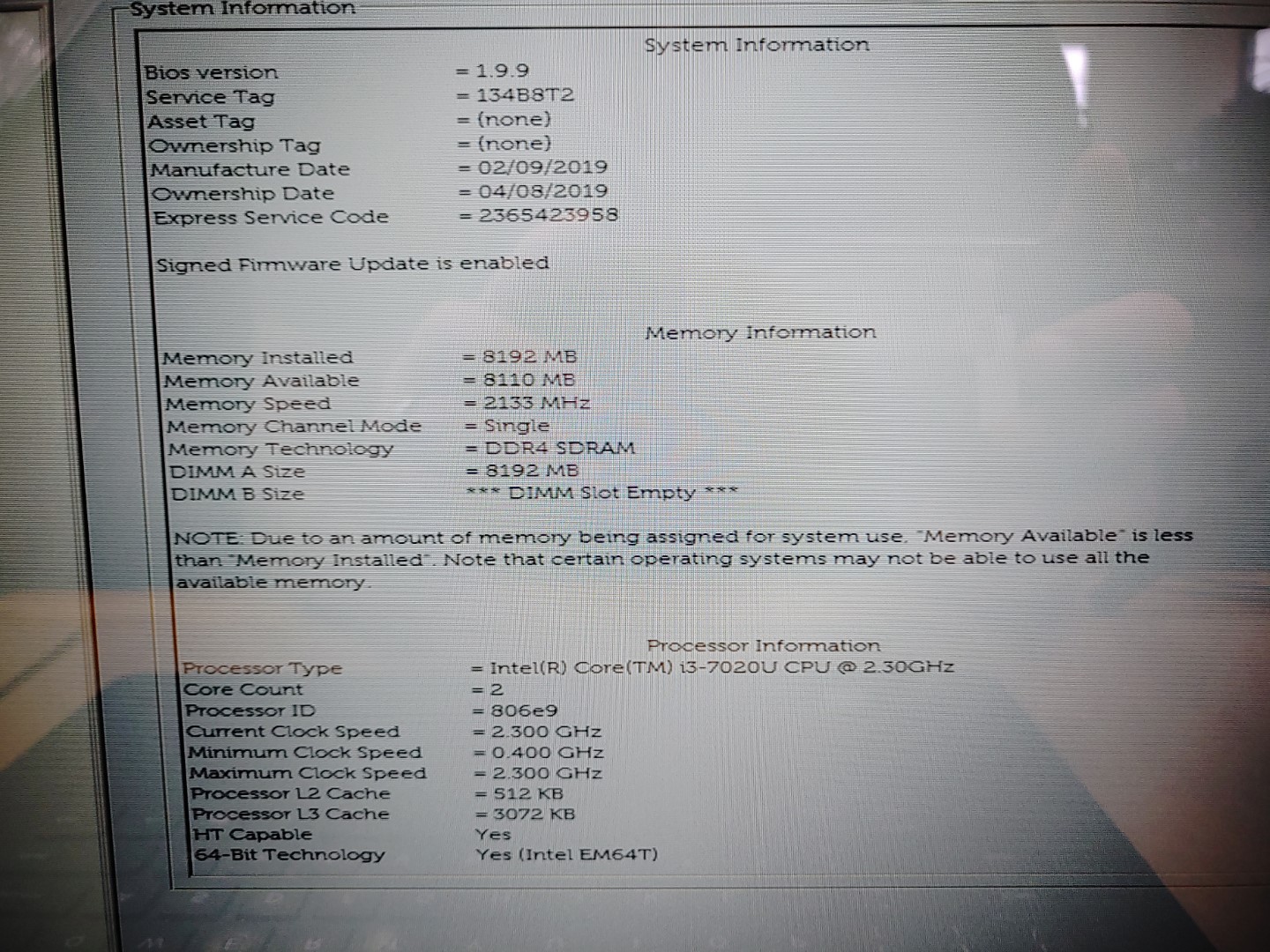 Dell Latitude 3490 14" Touch Intel i3-7020U✔8GB✔ **NO HDD/NO AC** **READ** - Image 10