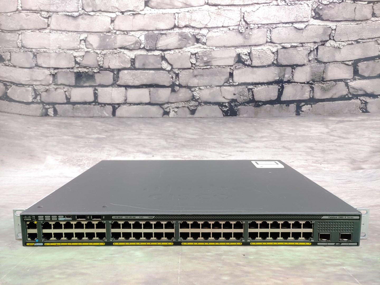 Cisco Cataylst 2960-X 48Port PoE Switch WS-C2960X-48FPD-L w/ C2960X-STACK *READ*